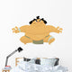 Huge cartoon angry sumo wrestler Wall Decal