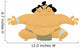 Huge cartoon angry sumo wrestler Wall Decal