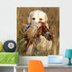 Portrait of Yellow Labrador With Pheasant 