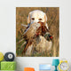 Portrait of Yellow Labrador With Pheasant 