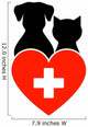 Veterinary Sign with Dog and Cat Wall Decal