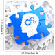 Psychological Concept on Blue Puzzle. Wall Mural