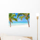 Tropical beach with coconut palms and transparent waters 