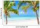 Tropical beach with coconut palms and transparent waters 