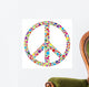Peace Symbol with Polka Dots Illustration Wall Decal