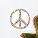 Peace Symbol with Polka Dots Illustration Wall Decal