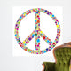 Peace Symbol with Polka Dots Illustration Wall Decal