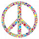 Peace Symbol with Polka Dots Illustration Wall Decal
