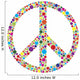 Peace Symbol with Polka Dots Illustration Wall Decal