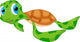 Cute Sea Turtle Cartoon Wall Decal