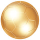 golden soccer ball Wall Decal