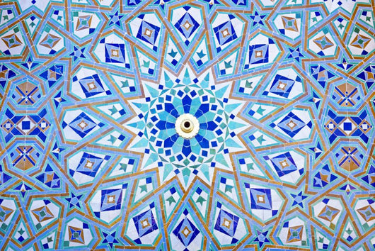 Oriental Mosaic at the Mosque Hassan II in Casablanca, Morocco 