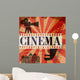 Retro cinema poster, vector Wall Mural
