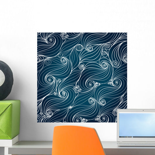 Seamless background of lacy lines with a flourish. 