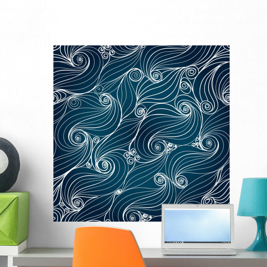 Seamless background of lacy lines with a flourish. 