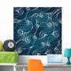 Seamless background of lacy lines with a flourish. 