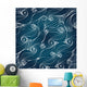 Seamless background of lacy lines with a flourish. 