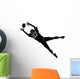 american football player man catching receiving silhouette Wall Decal