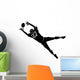 american football player man catching receiving silhouette Wall Decal