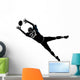 american football player man catching receiving silhouette Wall Decal