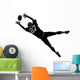 american football player man catching receiving silhouette Wall Decal