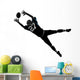 american football player man catching receiving silhouette Wall Decal