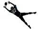 american football player man catching receiving silhouette Wall Decal