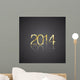 Gold New Year 2014 black background vector 