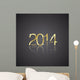 Gold New Year 2014 black background vector 