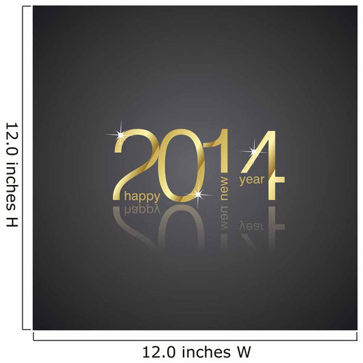 Gold New Year 2014 black background vector 
