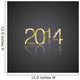 Gold New Year 2014 black background vector 