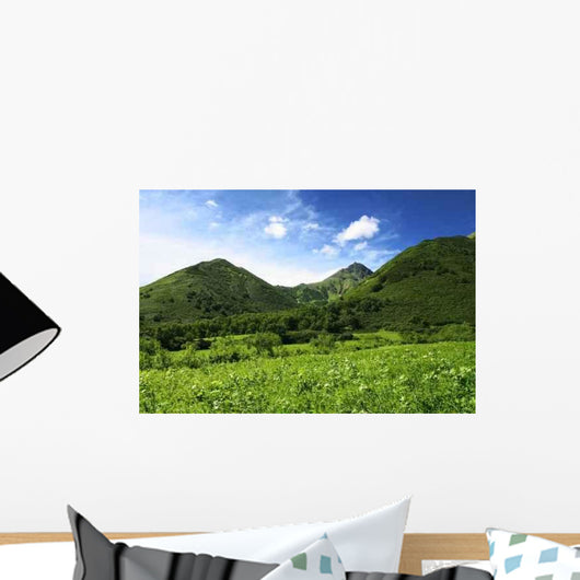 Summer Green Hills Wall Decal Design 2