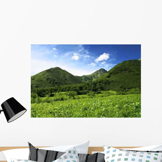 Summer Green Hills Wall Decal Design 2