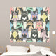 Seamless Pattern with Hipster Wall Decal