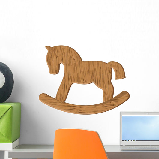 Vector Wooden Horse Toy Wall Decal