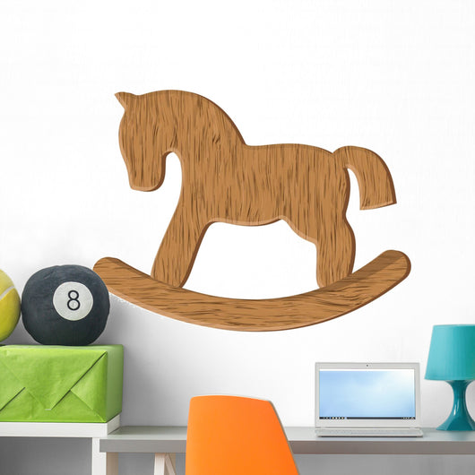 Vector Wooden Horse Toy Wall Decal