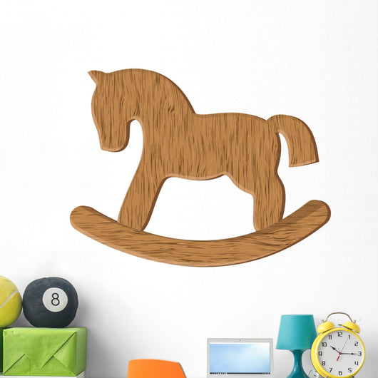 Vector Wooden Horse Toy Wall Decal