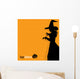 Happy Halloween background with witch Wall Mural