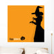 Happy Halloween background with witch Wall Mural