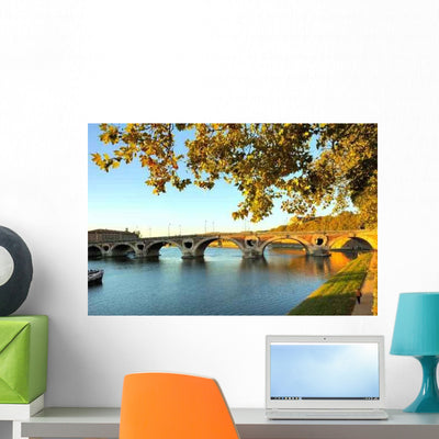 Les Quais Toulouse Wall Decal shown on a wall