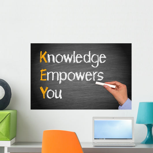 KEY - Knowledge Empowers You Wall Mural