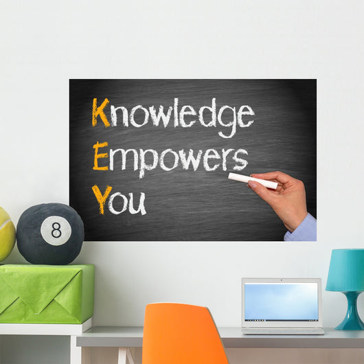 KEY - Knowledge Empowers You Wall Mural