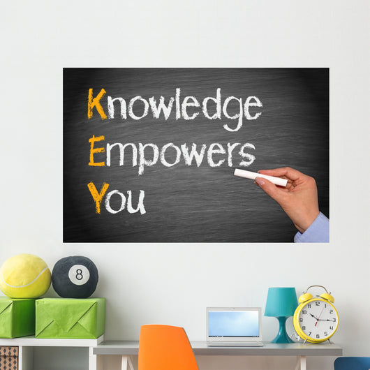KEY - Knowledge Empowers You Wall Mural