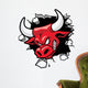 bull heading a wall Wall Decal