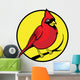 Cardinal Bird Mascot Wall Decal