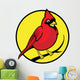 Cardinal Bird Mascot Wall Decal