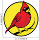 Cardinal Bird Mascot Wall Decal