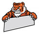 tiger grip the banner Wall Decal