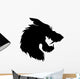 Wolf Head Silhouette. Wall Decal