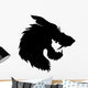 Wolf Head Silhouette. Wall Decal